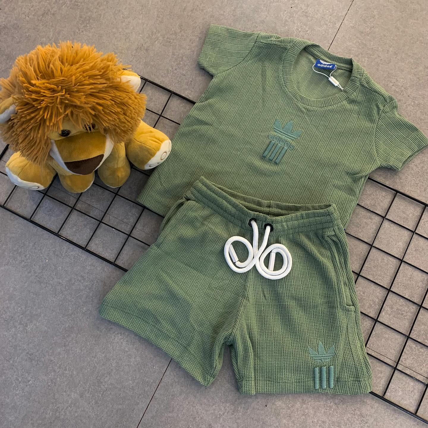 Conjunto ADD - Crochê [ Camisa+Bermuda ] - VERDE