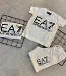 Conjunto EA7 CAMISA+BERMUDA [BRANCO]