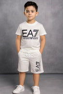 Conjunto EA7 CAMISA+BERMUDA [BRANCO]