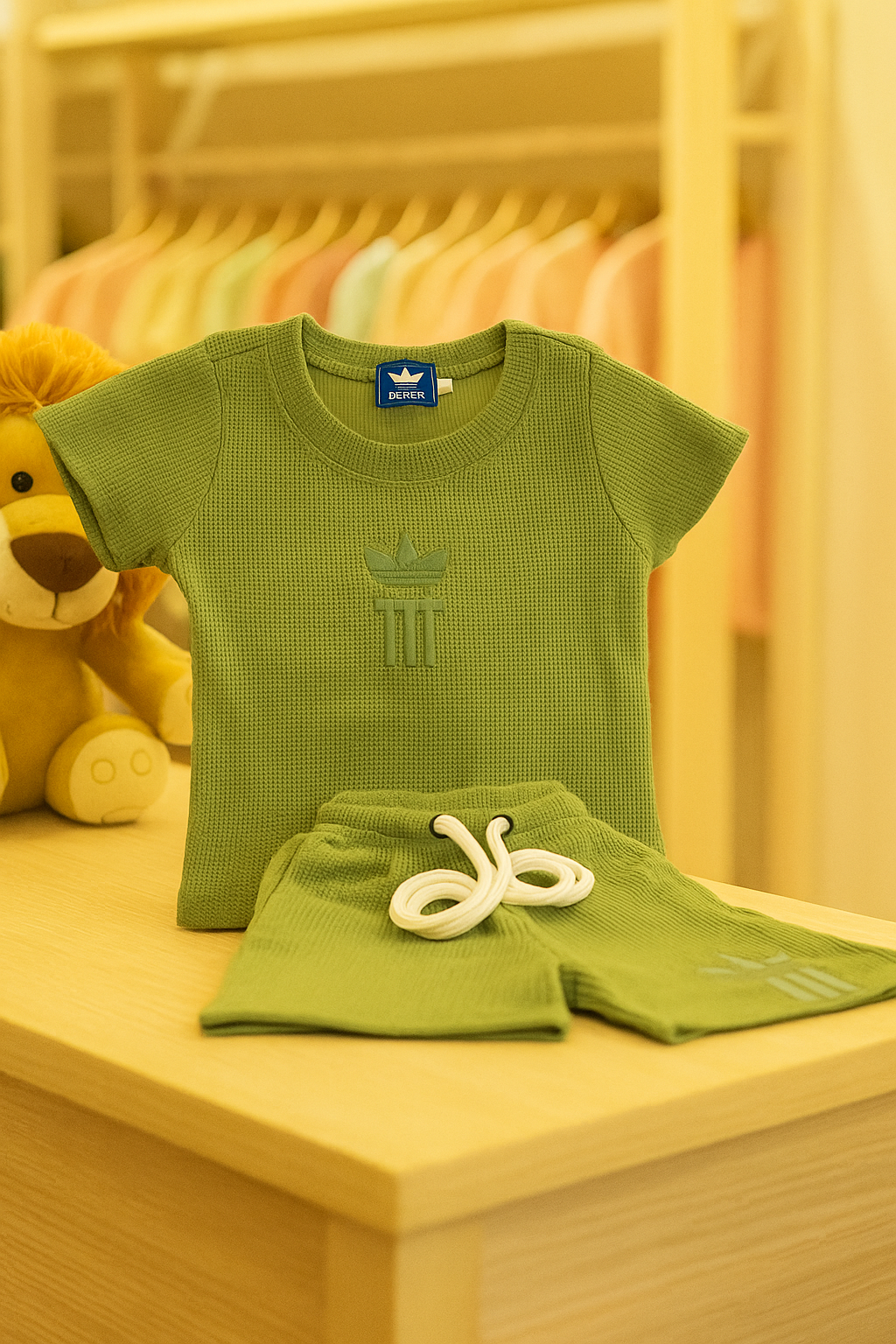 Conjunto ADD - Crochê [ Camisa+Bermuda ] - VERDE