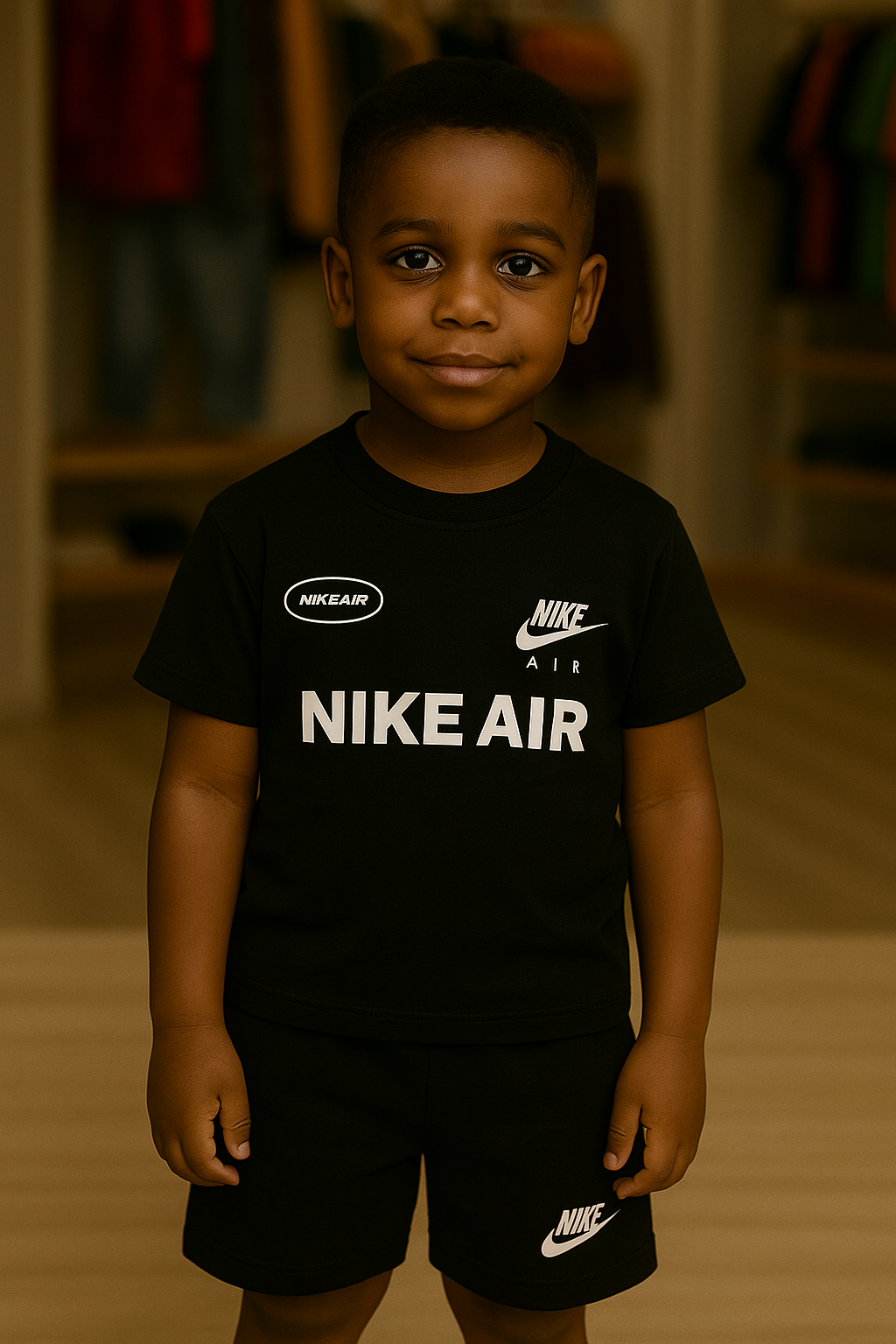 Conjunto Nk Air  - Preto [CAMISA+BERMUDA]